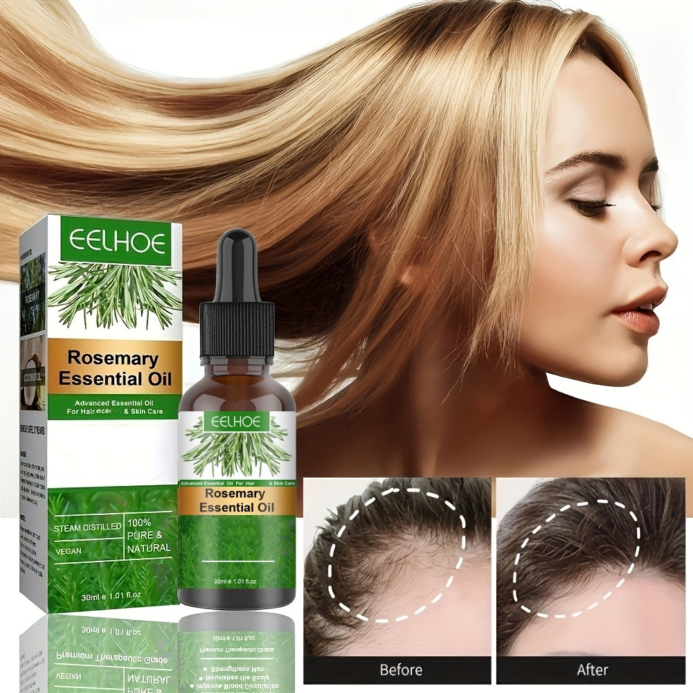 30ml Refreshing Rosemary Essential Oil For Hair Care - Strengthens, And Revitalizes Scalp - Perfect For Men And Women, with plant squalane