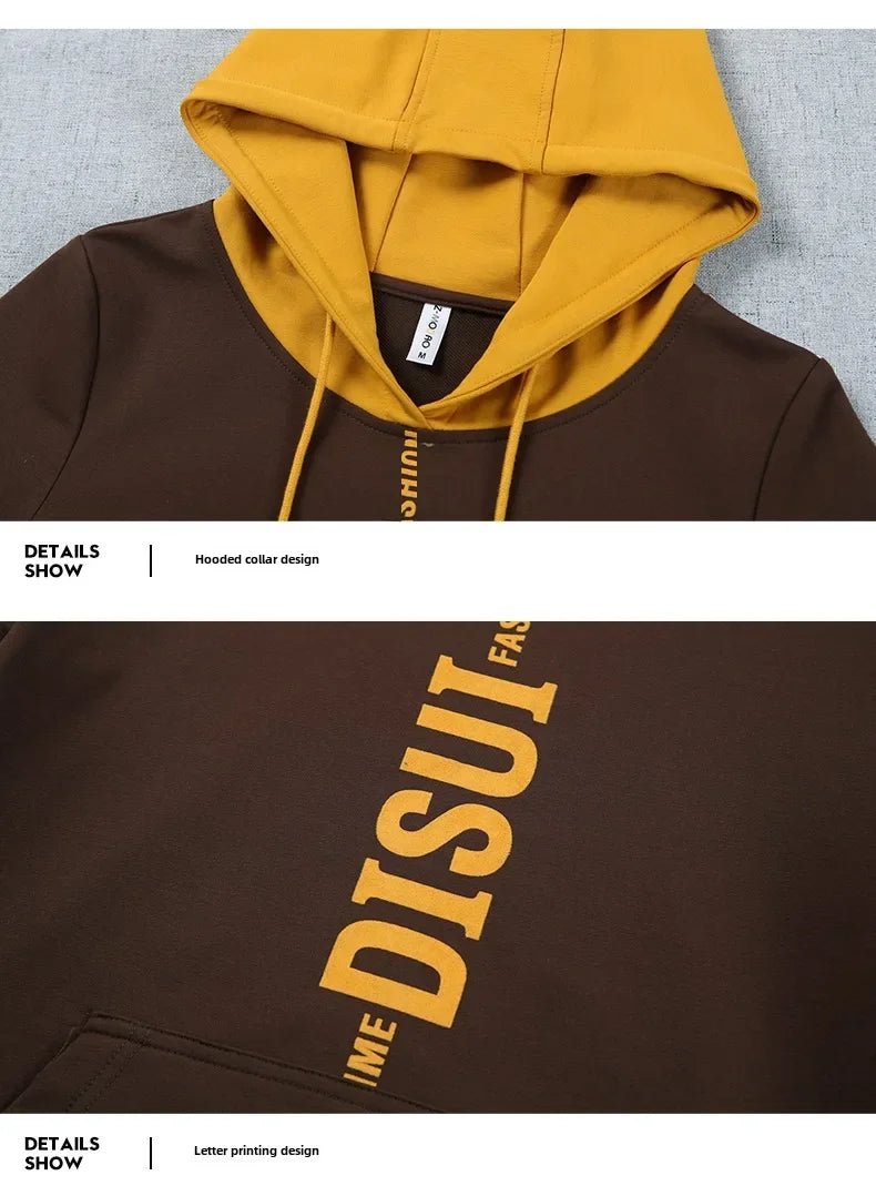 Plus Size Fashionable Women's Spring Autumn 2024 New Loose-fit Slimming Casual Sweatshirt Sport Suit 2-piece Set Korean Style
