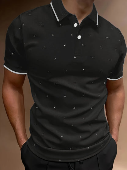 Men's Shirts, Casual Navy Blue Slim Fit Lapel Button Up Shirt