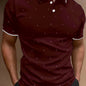 Men's Shirts, Casual Navy Blue Slim Fit Lapel Button Up Shirt