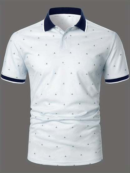 Men's Shirts, Casual Navy Blue Slim Fit Lapel Button Up Shirt