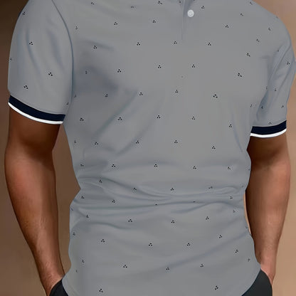 Men's Shirts, Casual Navy Blue Slim Fit Lapel Button Up Shirt
