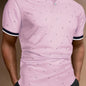 Men's Shirts, Casual Navy Blue Slim Fit Lapel Button Up Shirt