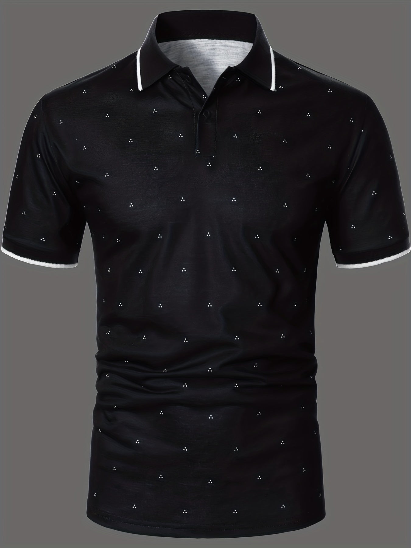 Men's Shirts, Casual Navy Blue Slim Fit Lapel Button Up Shirt