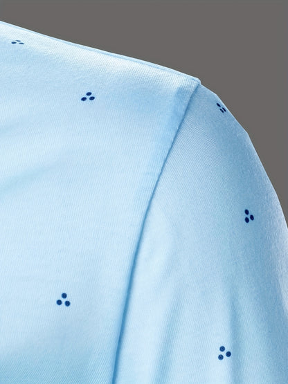 Men's Shirts, Casual Navy Blue Slim Fit Lapel Button Up Shirt