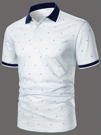 Men's Shirts, Casual Navy Blue Slim Fit Lapel Button Up Shirt