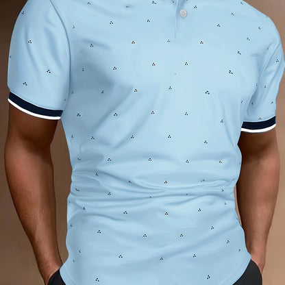 Men's Shirts, Casual Navy Blue Slim Fit Lapel Button Up Shirt
