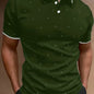 Men's Shirts, Casual Navy Blue Slim Fit Lapel Button Up Shirt