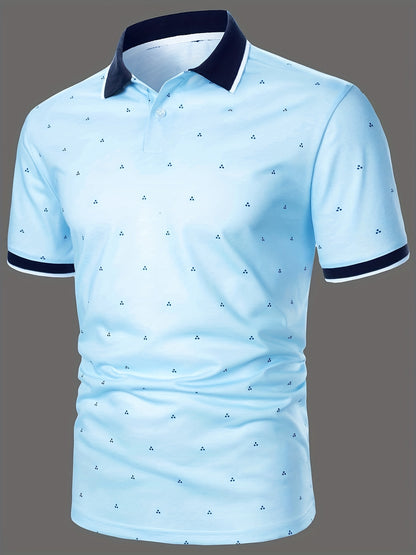 Men's Shirts, Casual Navy Blue Slim Fit Lapel Button Up Shirt