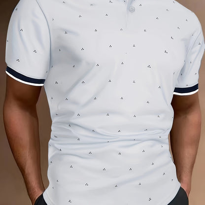 Men's Shirts, Casual Navy Blue Slim Fit Lapel Button Up Shirt
